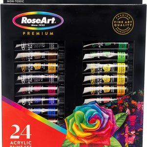 RoseArt Premium Paint Set - 24 Count Acrylic Paints