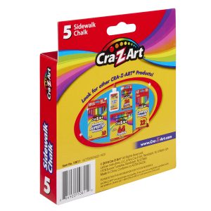 Cra-Z-Art 5-piece Washable Sidewalk Chalk: Portable Box