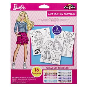 Barbie 50x70cm ポスター 6枚セット Barbie Crayon By Number