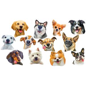 RoseArt - 12 Mini-Shaped - Dog Selfies - 500 Piece Jigsaw
