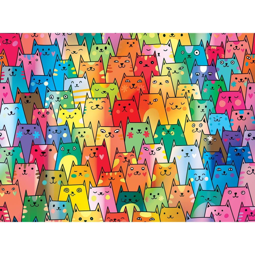 RoseArt - Rose - Cute Colorful Cats - 1000 Piece Jigsaw