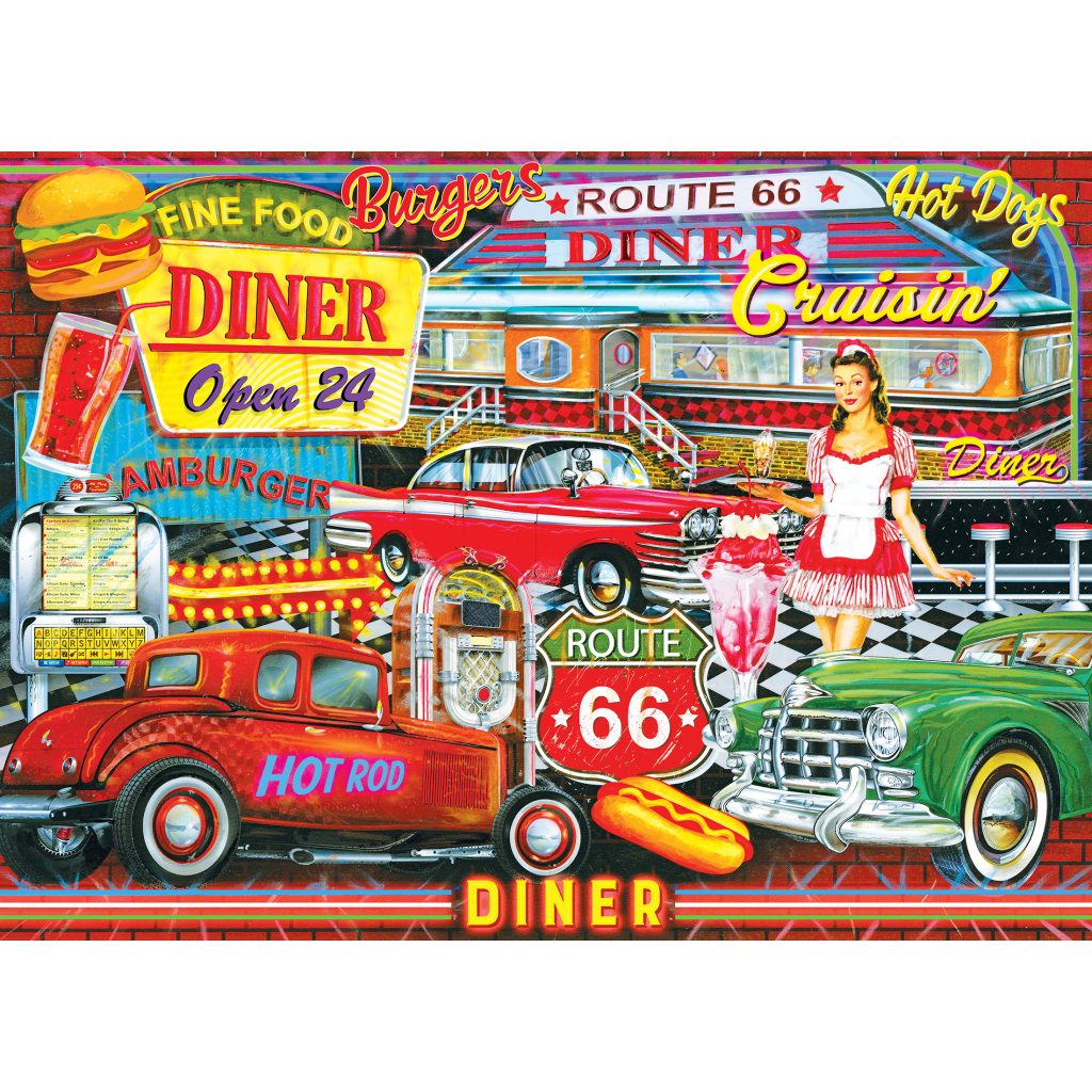 RoseArt - Kodak Premium - 50's Diner - 1000 Piece Jigsaw