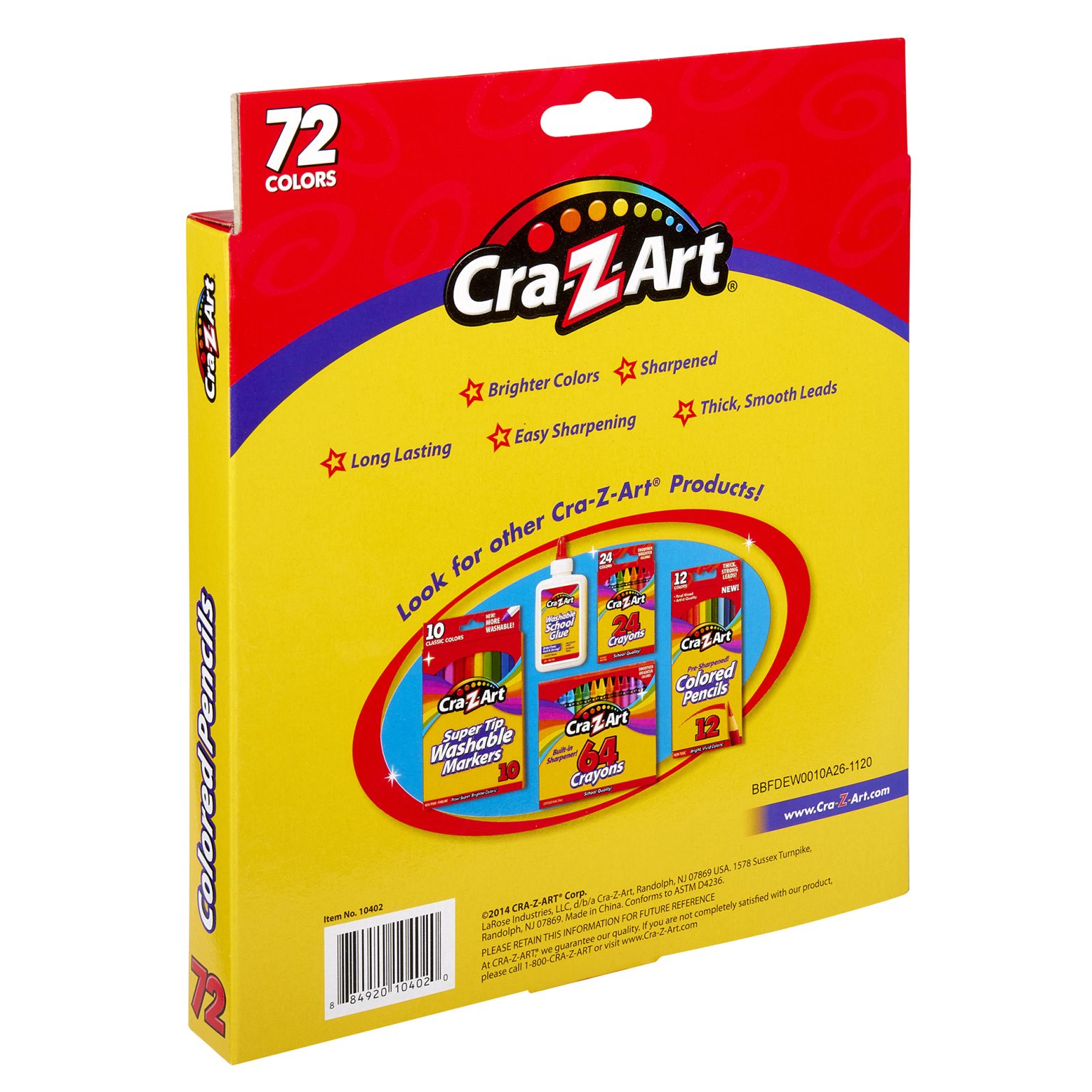 CraZArt 72 Count Colored Pencils Crazart Shop