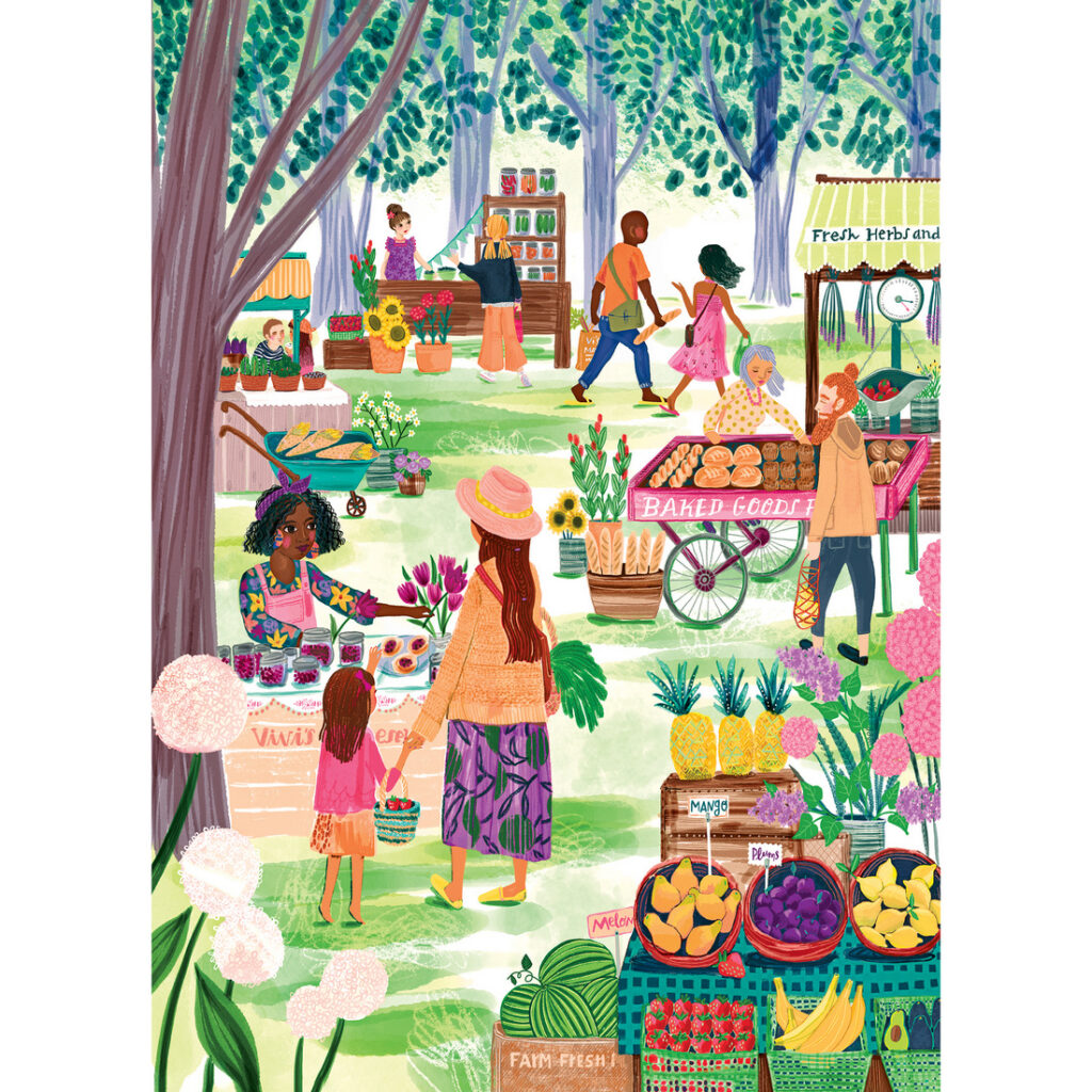 RoseArt-Soft Touch-Farmer's Market-1000 Piece Jigsaw Puzzle