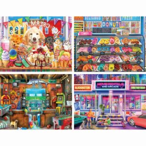 Color Palette - Snack Size 4 x 100 Piece Puzzles