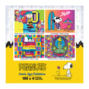 RoseArt-Snack Size-Peanuts-4 x 100 Piece Jigsaw Puzzles