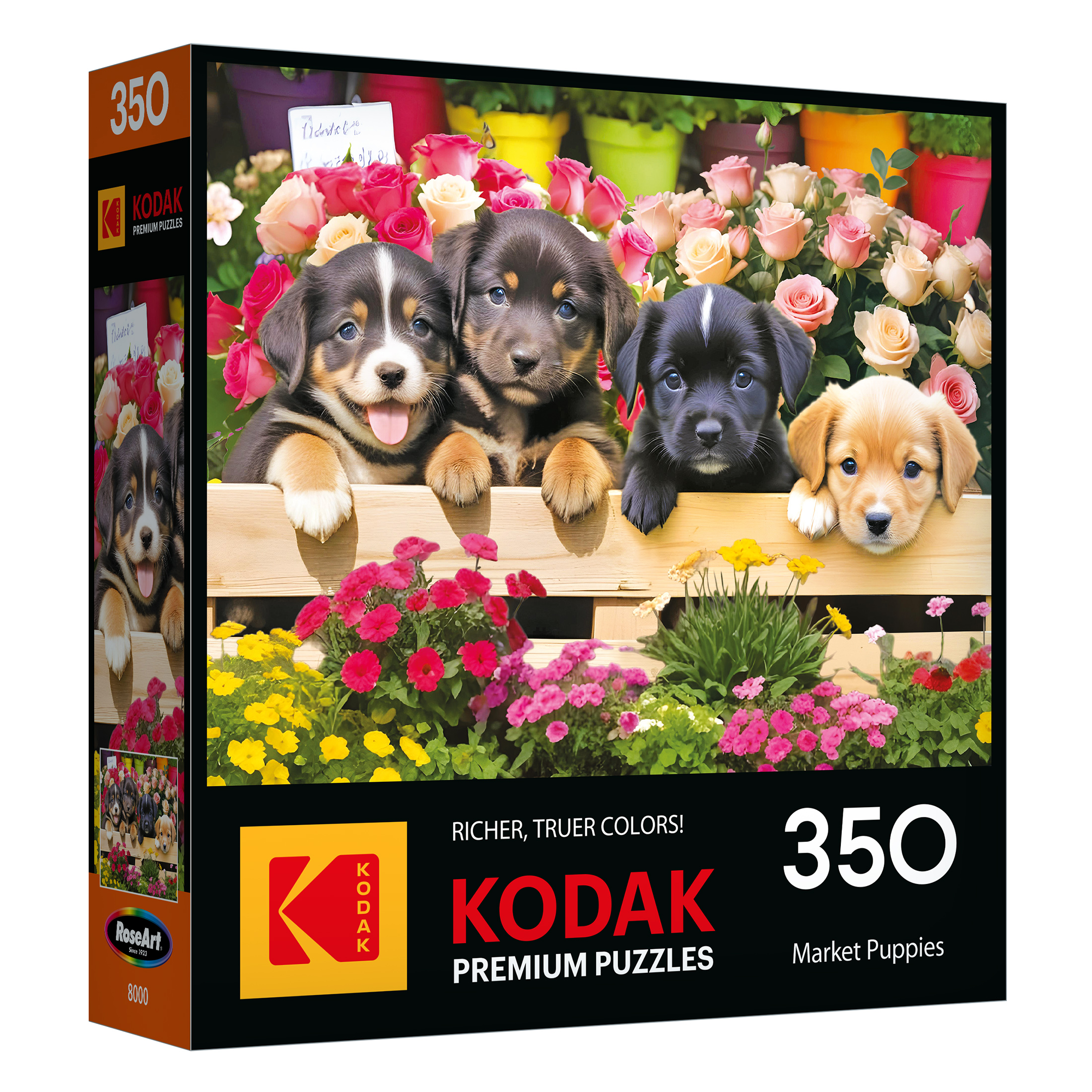 Market Puppies - 350 Piece Jigsaw Puzzle