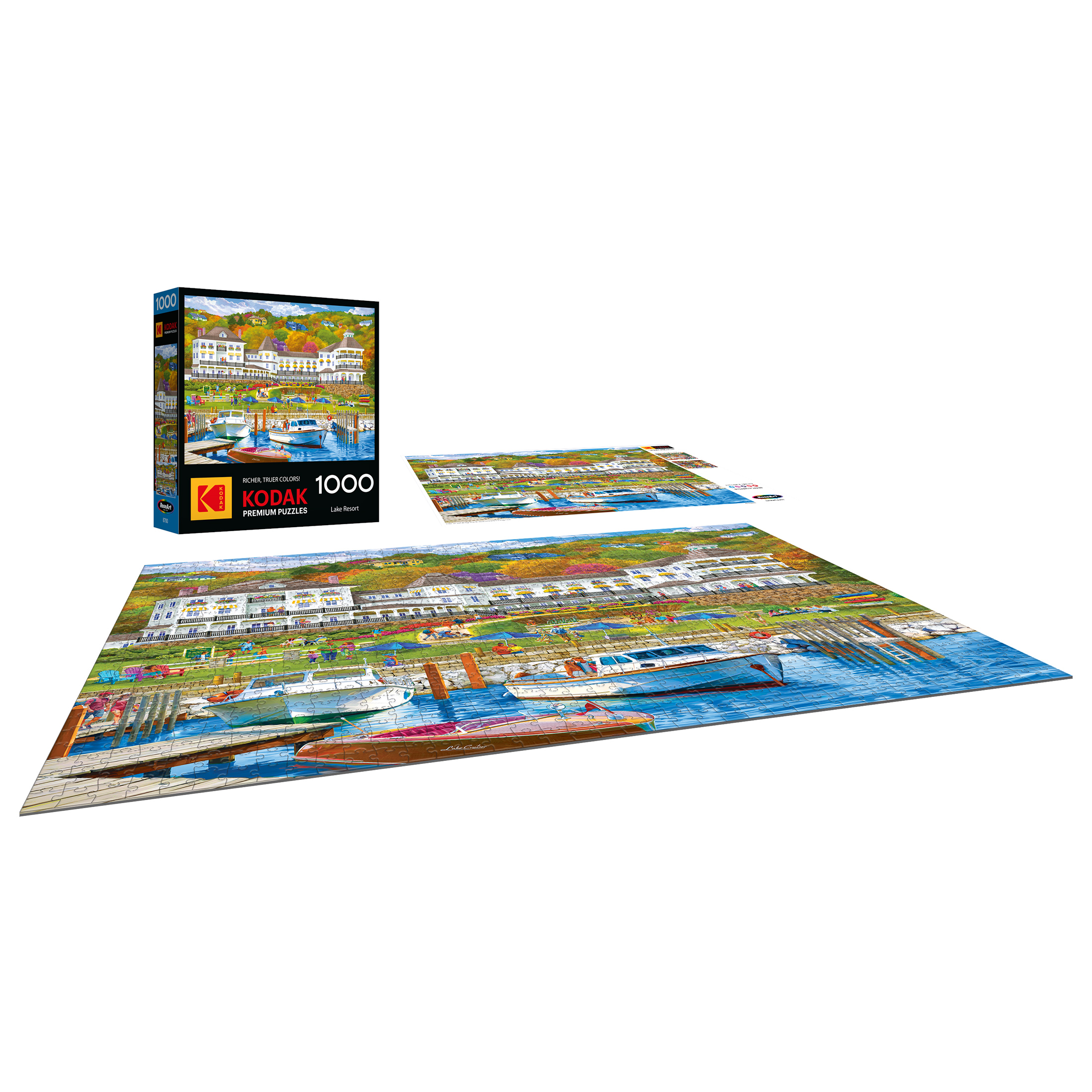 Relax at Lake Resort with 1000-Piece Jigsaw Puzzle