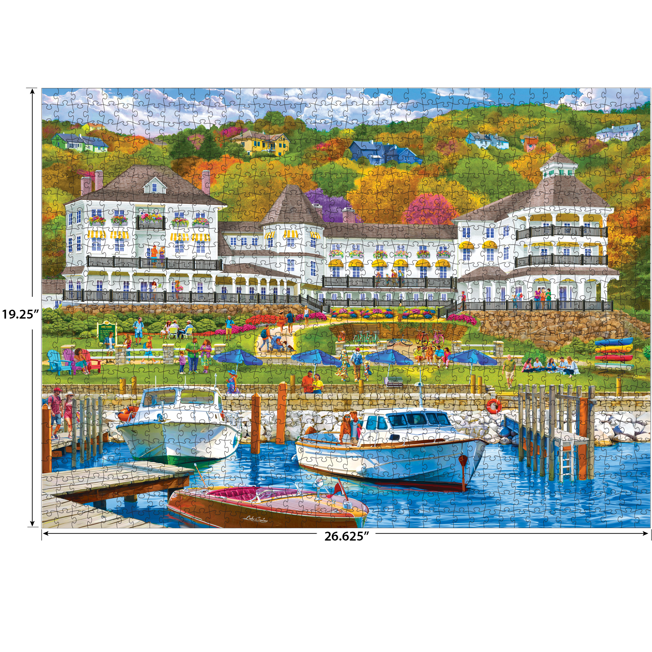 Relax at Lake Resort with 1000-Piece Jigsaw Puzzle