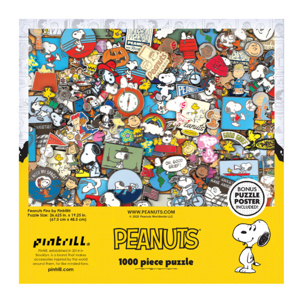 Enjoy Peanuts Pins in 1000-Piece Jigsaw Puzzle Fun