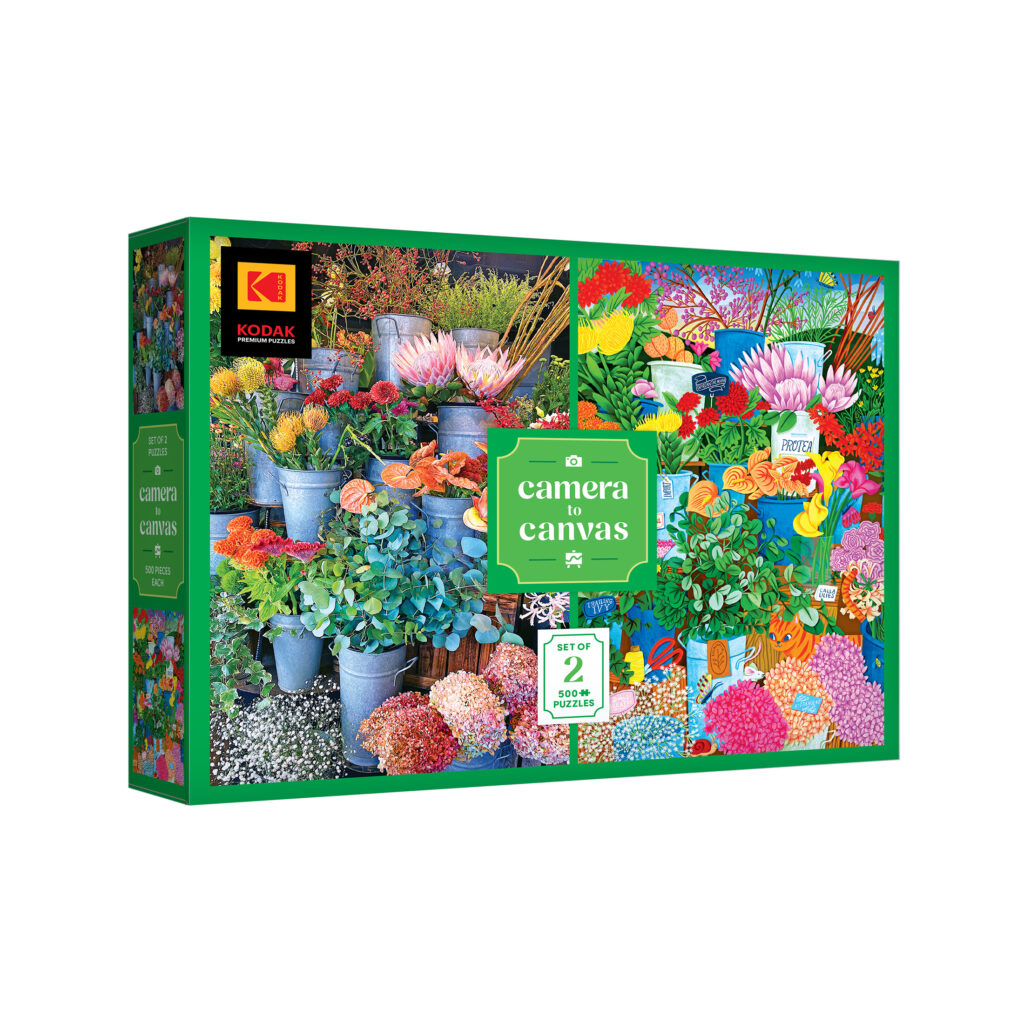 Kodak Camera to Canvas Colorful Flowers - 500 Piece Puzzle