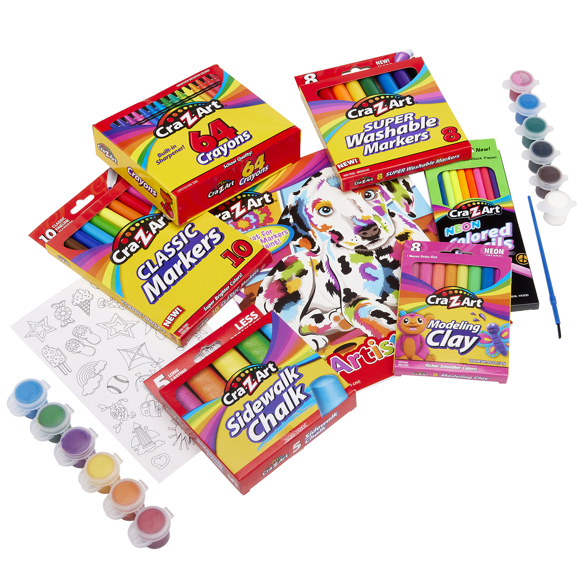 Art school 20枚 Cra-Z-Art Fine Line Washable Markers, 20 Count Multicolor, Back to
